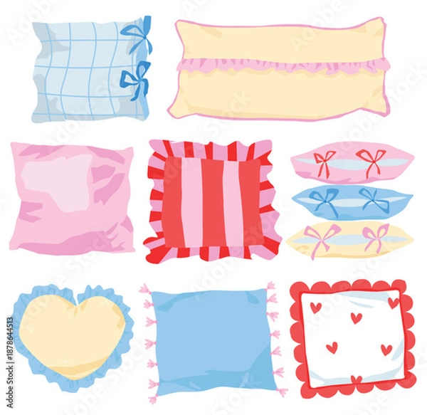 Obraz cute vector set of pillows