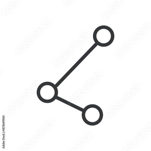 Obraz Connection line editable stroke icon. Vector illustration