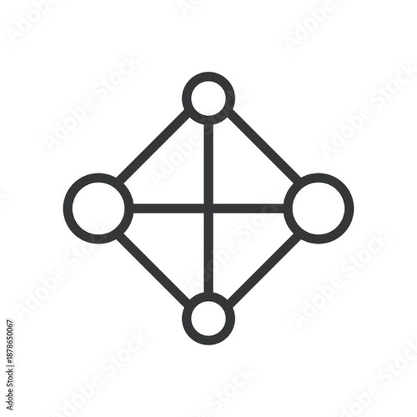 Obraz Connection line editable stroke icon. Vector illustration