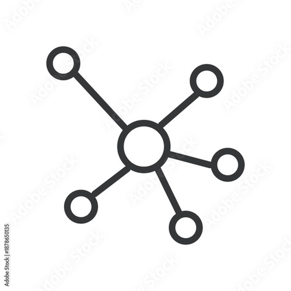 Obraz Connection line editable stroke icon. Vector illustration