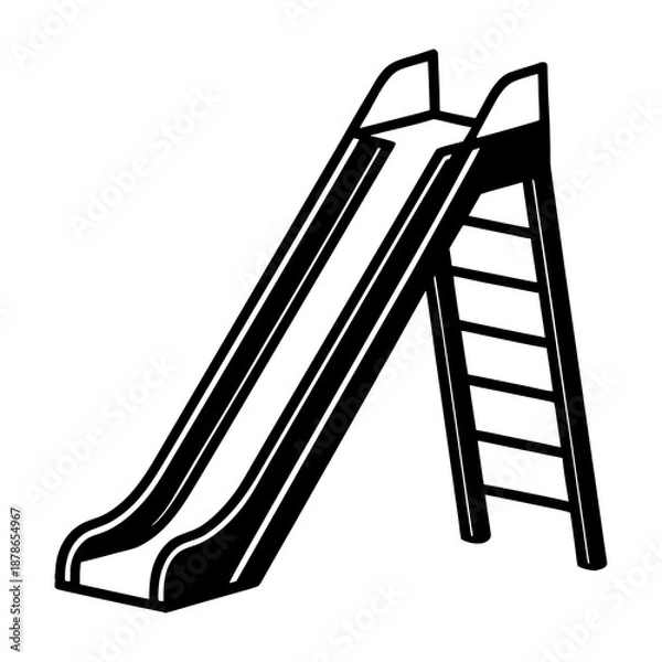 Obraz a ladder on a white background