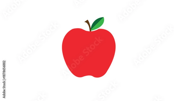Fototapeta Apple vector art, red apple vector, fruit vector design
