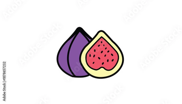 Fototapeta Fig vector design with white background 