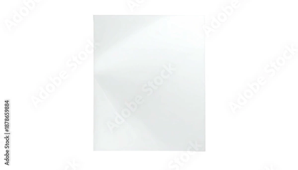 Obraz Plain white rectangular shape with soft gradient and light reflections against a black backdrop