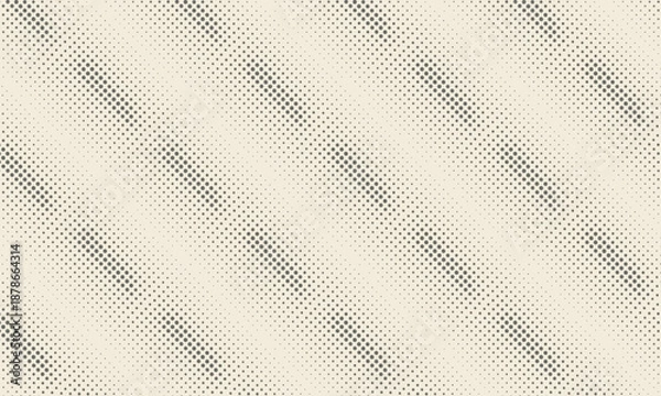 Obraz Seamless Geometric Halftone Pattern, Abstract Diagonal Lines with Dotted Gradient Texture