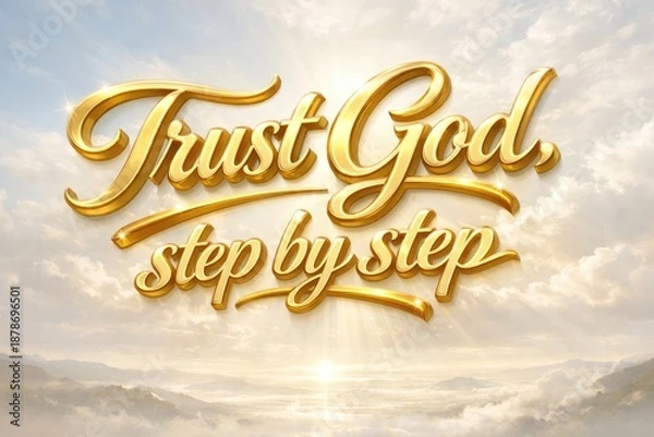 Obraz Trust God step by step