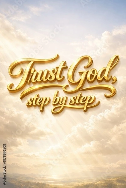 Obraz Trust God step by step
