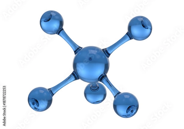 Obraz 3d molecular structure isolated on transparent background