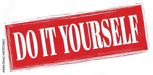Obraz DO IT YOURSELF text written on red stamp sign.