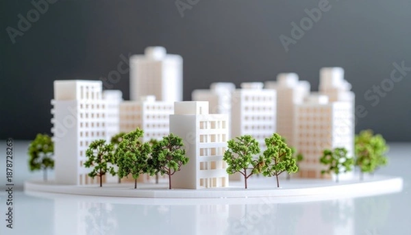 Obraz green city skyline