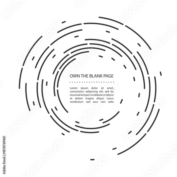 Obraz Abstract circular pattern vector background. Round arcs spiral backdrop. Moving circles design