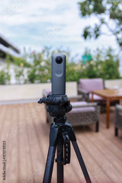 Obraz video camera 360 on tripod