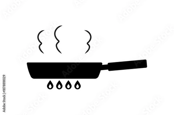 Obraz 加熱しているフライパンのアイコン