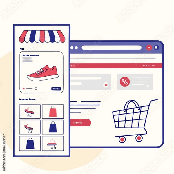 Obraz E-commerce shopping interface