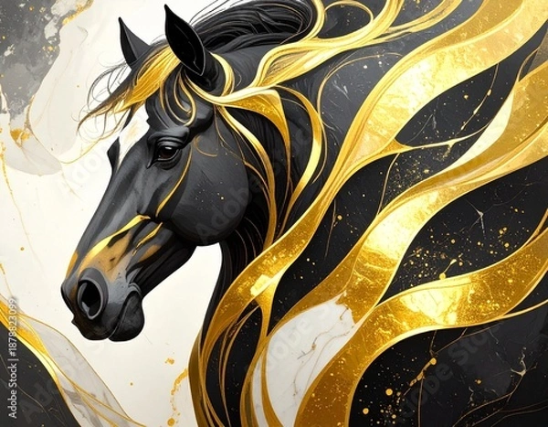 Obraz abstract horse background