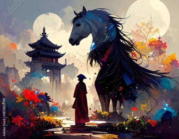 Obraz japanese temple in spring