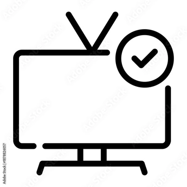 Obraz smart tv line icon