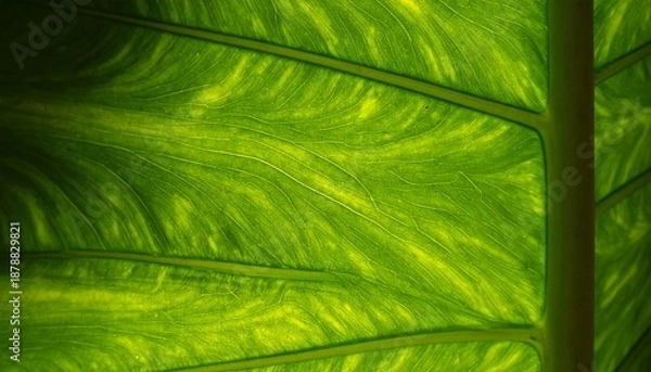 Obraz 植物 葉脈 生命力 呼吸 循環 組織 自然 緑 有機的 幾何学 構造 規則性 成長 息吹 細胞 光合成 秩序 繊細 癒し 安らぎ