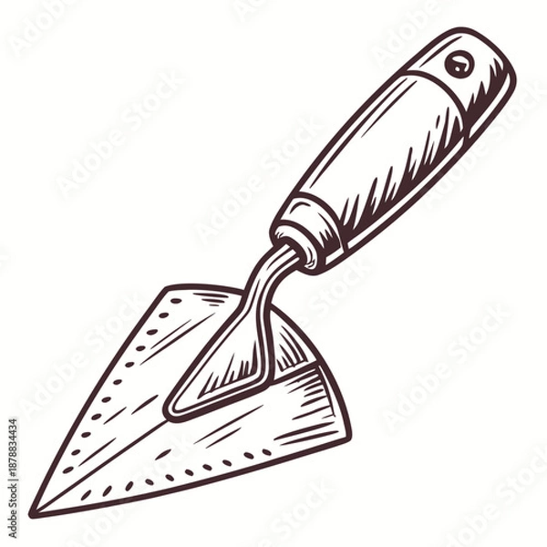 Obraz Construction trowel illustration