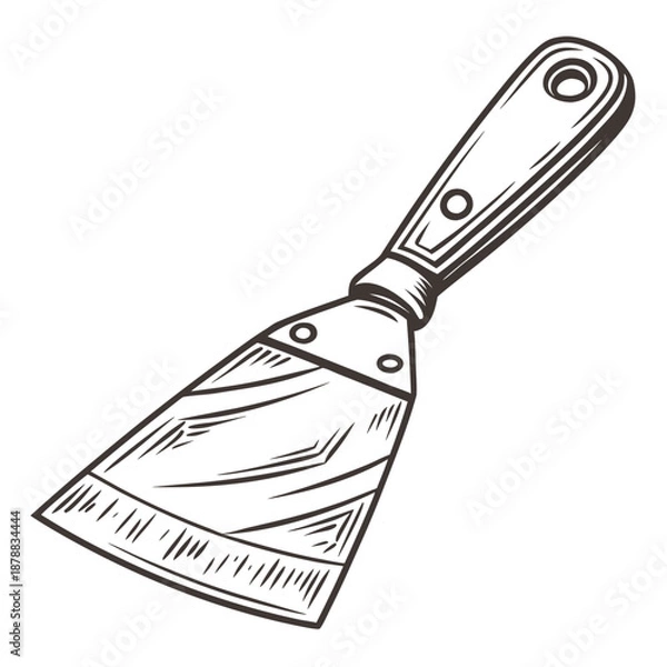 Obraz Illustrated putty knife