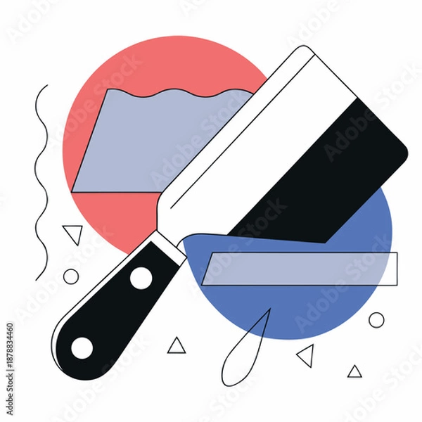 Obraz Knife sharpening illustration