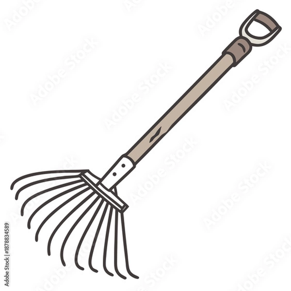 Obraz Garden rake illustration