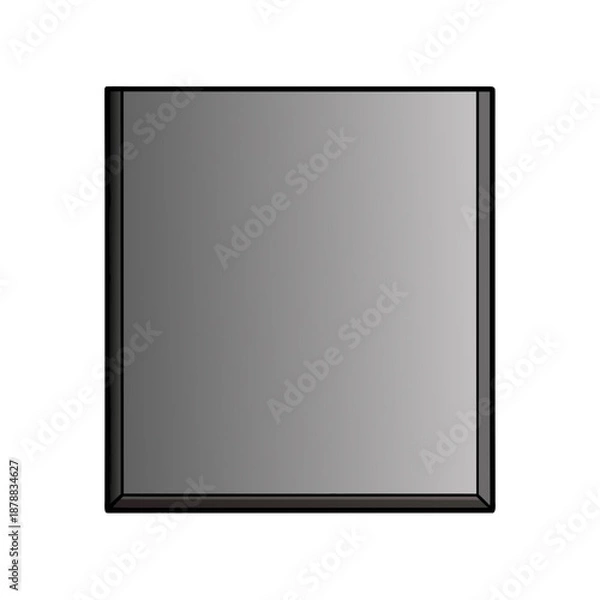 Obraz Minimalist black-framed mirror
