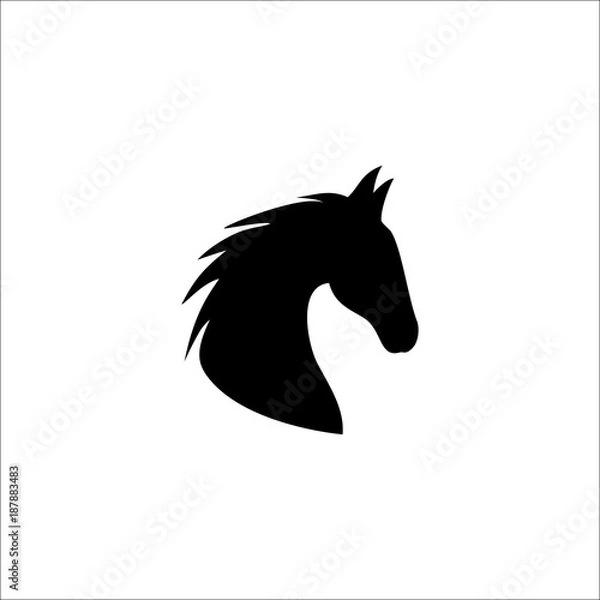 Fototapeta Horse  head vector icon