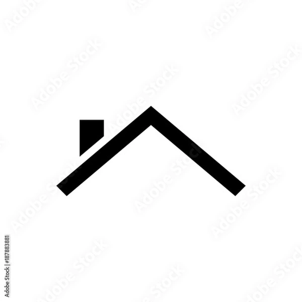 Fototapeta Roof house vector icon