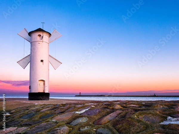 Obraz Swinemünde Mole - Mühlenbake