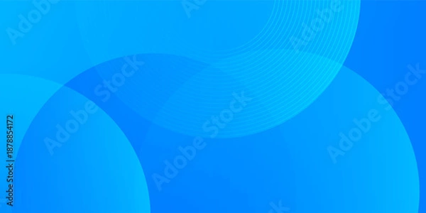 Obraz Abstract background blue with dynamic circle shape elements. Trendy and modern geometric gradient background. Vector Illustration