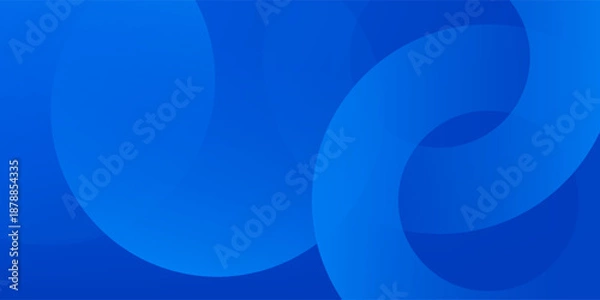 Obraz Blue gradient abstract circle shape background vector design