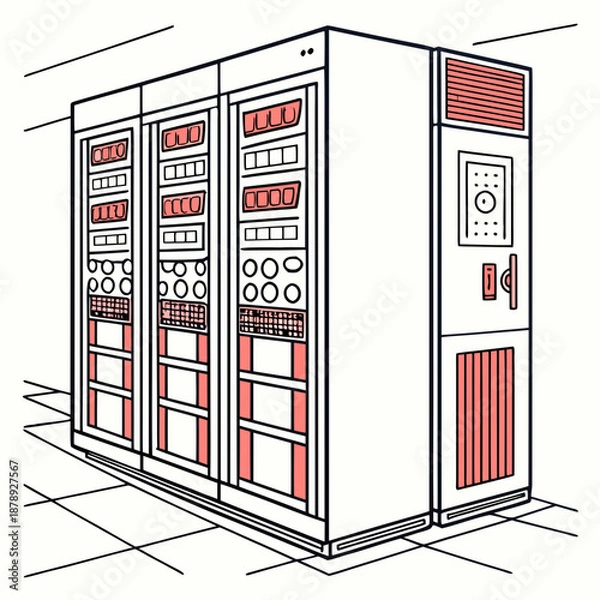 Fototapeta Server rack