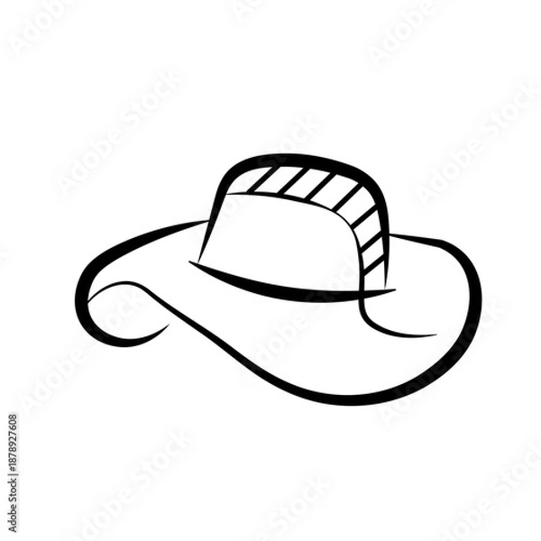 Obraz Summer Hand Drawing on element with white background