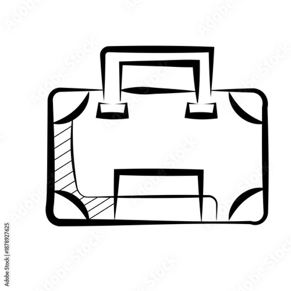 Obraz Summer Hand Drawing on element with white background