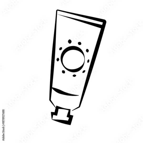 Obraz Summer Hand Drawing on element with white background