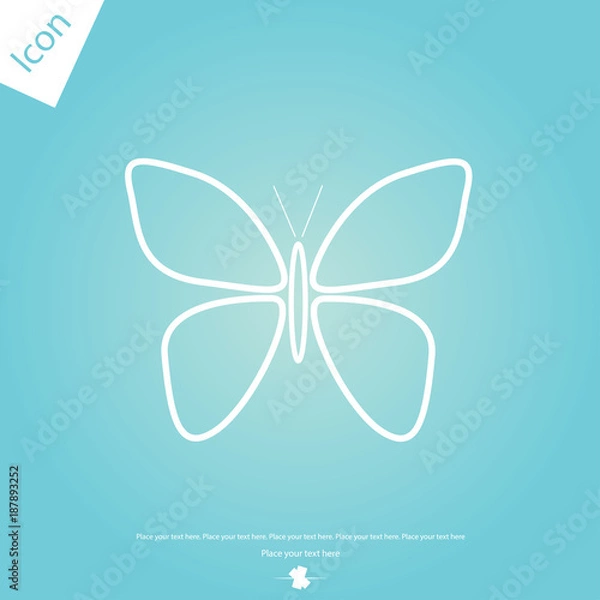 Obraz Butterfly line icon