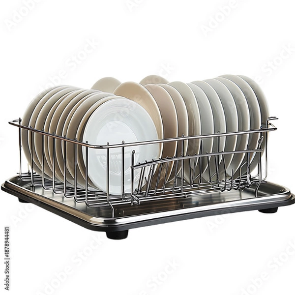 Obraz Dish Drying Rack Small Isolated On Transparent Background
