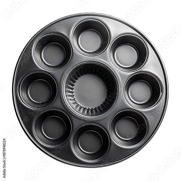 Obraz Muffin Baking Pan Empty Isolated On Transparent Background