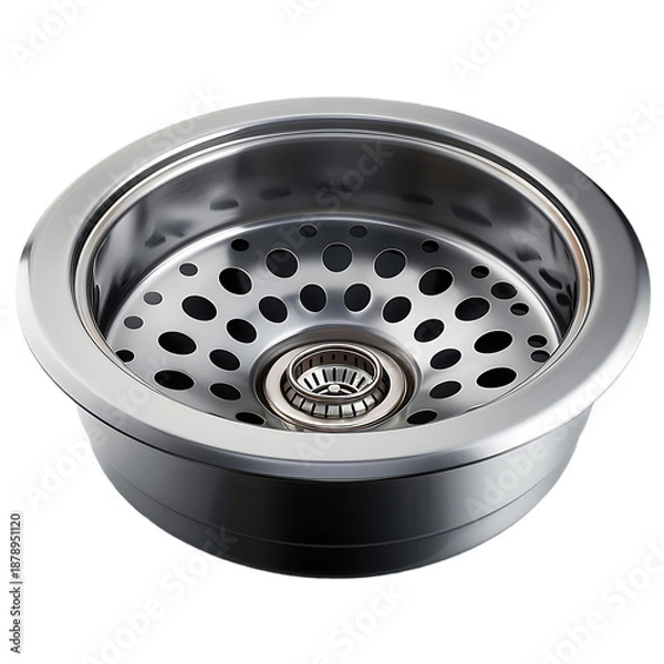 Obraz Sink Strainer Stainless Isolated On Transparent Background