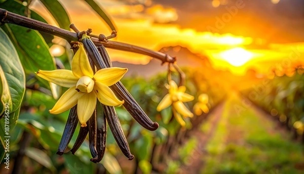 Obraz Vanilla vine plantation
