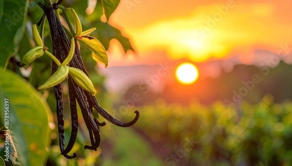 Obraz Vanilla vine plantation
