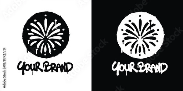 Obraz Graffiti fireworks logo vector design