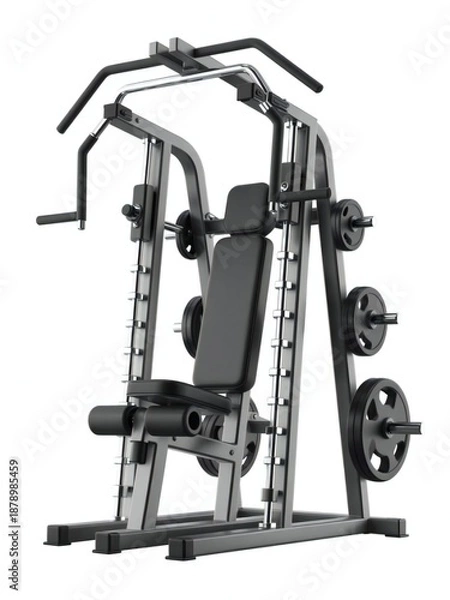 Fototapeta Multi functional home gym system with various attachments