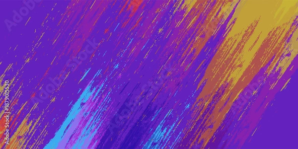 Obraz Vibrant abstract digital artwork with diagonal brush strokes