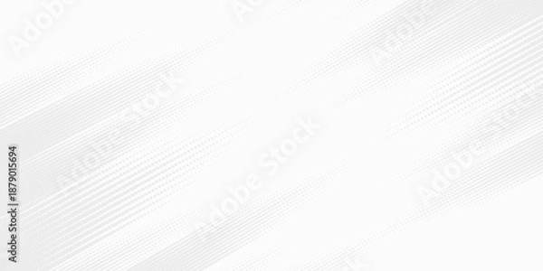 Obraz Dot white gray wave light technology texture background. Abstract big data digital  halftone