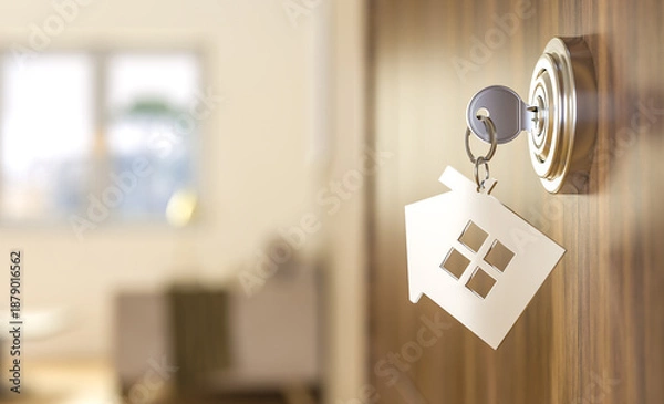 Obraz House shape keychain 3d indoor