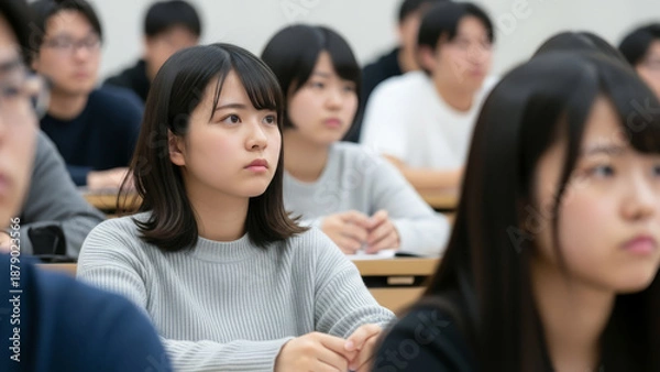 Obraz 大学の授業 講義を受ける大学生たち
