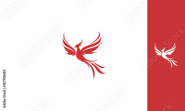 Obraz feniks, ptak, ogień, mucha, godło symbol ikona logo wektor