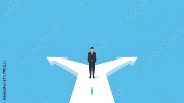 Obraz Decision Making Concept at Crossroads